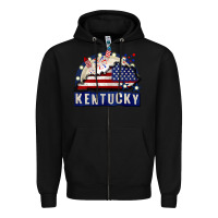 Black Kentucky 4th of July Zipper Hoodie - CowGirlArtShop
