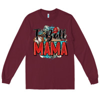 Burgundy t ball mama Long Sleeve Tee - Zillion Design Studio