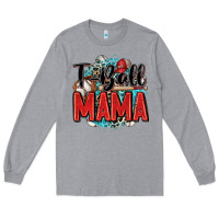 Heather Grey t ball mama Long Sleeve Tee - Zillion Design Studio
