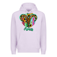 Lilac Aries Zodiac Sign Sunflower Leopard Serape Premium Hoodie - RanaPortraitStore