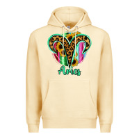 Pina Colada Aries Zodiac Sign Sunflower Leopard Serape Premium Hoodie - RanaPortraitStore