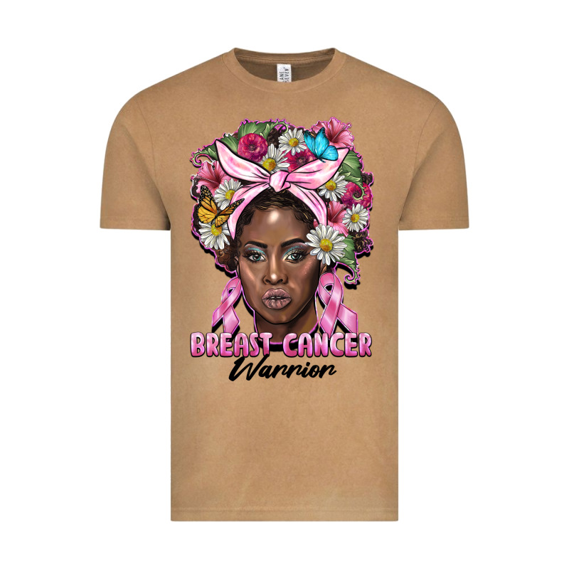 Breast Cancer Warrior Black Woman Vintage Tee by BarkalooDesign | Teevron