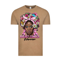 Vintage Coffee breast cancer warrior black woman Vintage Tee - BarkalooDesign