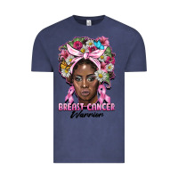 Vintage Denim breast cancer warrior black woman Vintage Tee - BarkalooDesign