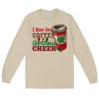 Mushroom i run on coffee and christmas cheer Long Sleeve Tee - RanaPortraitStore