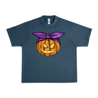 Midnight Navy Jack O' Lantern Halloween Pumpkin Urban Heavy Tee - RanaPortraitStore