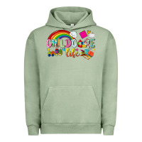 Pigment Oil Green childcare life Urban Hoodie - NancyCooperArtShop
