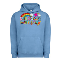 Pigment Pebble Blue childcare life Urban Hoodie - NancyCooperArtShop
