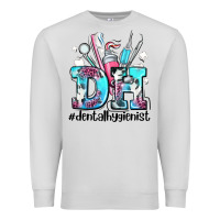 Dove Grey d h dental hygienist Premium Sweatshirt - AdoDesignShop