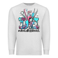 Oatmeal Heather d h dental hygienist Premium Sweatshirt - AdoDesignShop