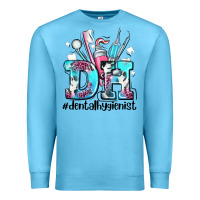 Ocean Blue d h dental hygienist Premium Sweatshirt - AdoDesignShop
