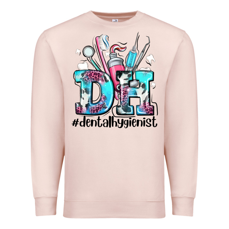 D H Dental Hygienist Premium Sweatshirt by AdoDesignShop | Teevron