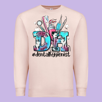 D H Dental Hygienist Premium Sweatshirt Designed By Adodesignshop