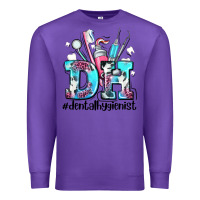 Purple d h dental hygienist Premium Sweatshirt - AdoDesignShop