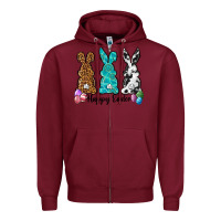 Burgundy Western happy easter peeps Zipper Hoodie - Neo Western