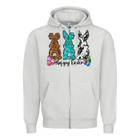 Dove Grey Western happy easter peeps Zipper Hoodie - Neo Western