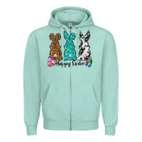 Seafoam Western happy easter peeps Zipper Hoodie - Neo Western