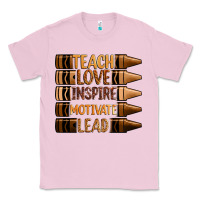 Bubblegum Pink teach love inspire motivate lead Classic Tee - Zillion Design Studio