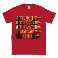 Red teach love inspire motivate lead Classic Tee - Zillion Design Studio