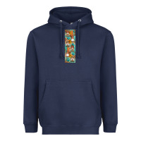 Navy Fall Gnomes Heavyweight Hoodie - Artiststas
