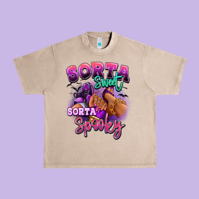 Sorta Sweet Sorta Spooky Sneaker And Heel Afro Wom Urban Heavy Tee Designed By Ranaportraitstore