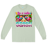 Matcha life is better at the beach Long Sleeve Tee - texasbilliewilder