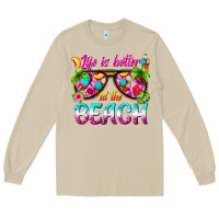 Mushroom life is better at the beach Long Sleeve Tee - texasbilliewilder