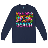 Navy life is better at the beach Long Sleeve Tee - texasbilliewilder