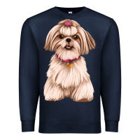 Navy shih tzu Premium Sweatshirt - Artiststas