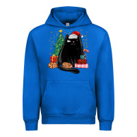 Cobalt christmas black cat Urban Hoodie - MaliasSmallBusiness