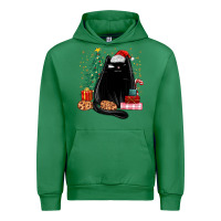 Emerald christmas black cat Urban Hoodie - MaliasSmallBusiness
