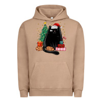 Pigment Burro christmas black cat Urban Hoodie - MaliasSmallBusiness