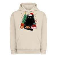 Pigment French Oak christmas black cat Urban Hoodie - MaliasSmallBusiness