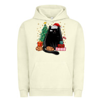Pigment Pistachio christmas black cat Urban Hoodie - MaliasSmallBusiness