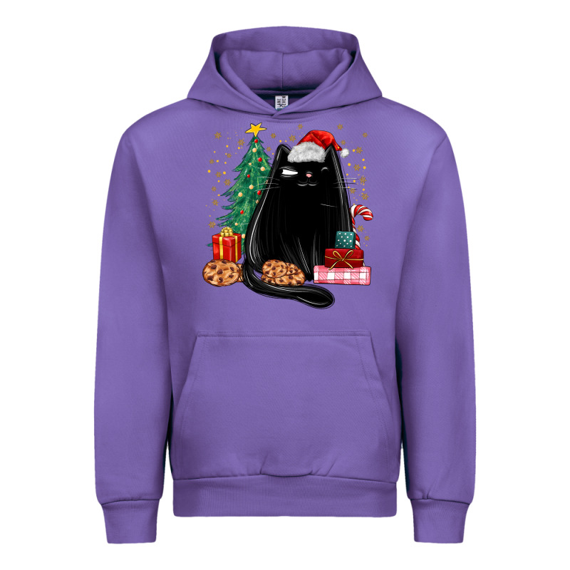 Christmas Black Cat Urban Hoodie by MaliasSmallBusiness | Teevron