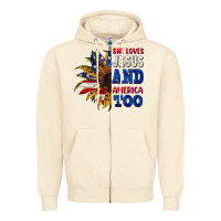 Sandshell She loves Jesus and America too 4th of july Zipper Hoodie - CowGirlArtShop