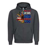 Smoke She loves Jesus and America too 4th of july Zipper Hoodie - CowGirlArtShop