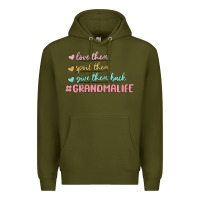 Army Green grandma life Premium Hoodie - MaliasSmallBusiness