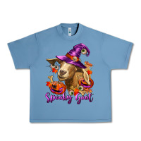 Pebble Blue Spooky Goat Urban Heavy Tee - RanaPortraitStore