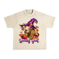 Sandshell Spooky Goat Urban Heavy Tee - RanaPortraitStore