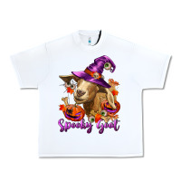 White Spooky Goat Urban Heavy Tee - RanaPortraitStore