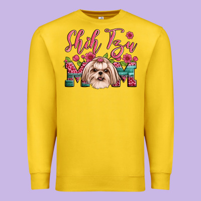 Shih Tzu Mom Premium Sweatshirt Designed By Artiststas