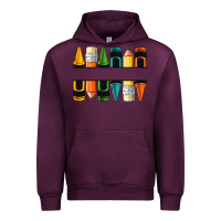 Mauve Wine custom crayons with pencil Urban Hoodie - NancyCooperArtShop