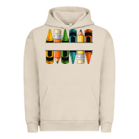 Pigment French Oak custom crayons with pencil Urban Hoodie - NancyCooperArtShop