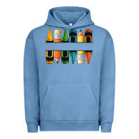 Pigment Pebble Blue custom crayons with pencil Urban Hoodie - NancyCooperArtShop