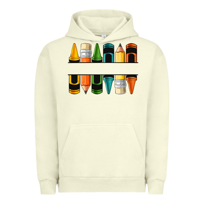 Custom Crayons With Pencil Urban Hoodie by NancyCooperArtShop | Teevron