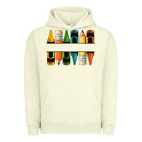 Pigment Pistachio custom crayons with pencil Urban Hoodie - NancyCooperArtShop