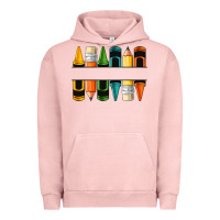 Pigment Salmon custom crayons with pencil Urban Hoodie - NancyCooperArtShop