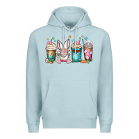 Blue Mist easter coffee cups Premium Hoodie - MaliasSmallBusiness