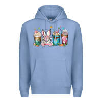 Colony Blue easter coffee cups Premium Hoodie - MaliasSmallBusiness